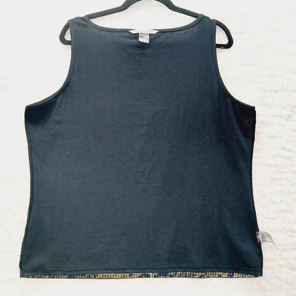 Tank Top Size XL Sequin Leopard Zebra Going out Top Club Luxe Chic Mob Wife Y2K - Picture 8 of 11